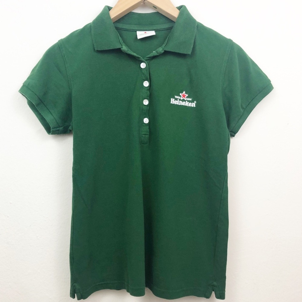 Heineken Green Polo‎ Shirt Size Medium